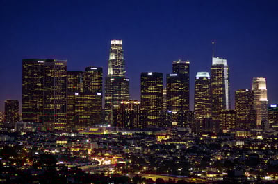 Los Angeles Skyline Night Documentary Photo-1