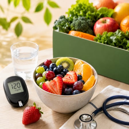healthy lifestyle and diabetes care setup
