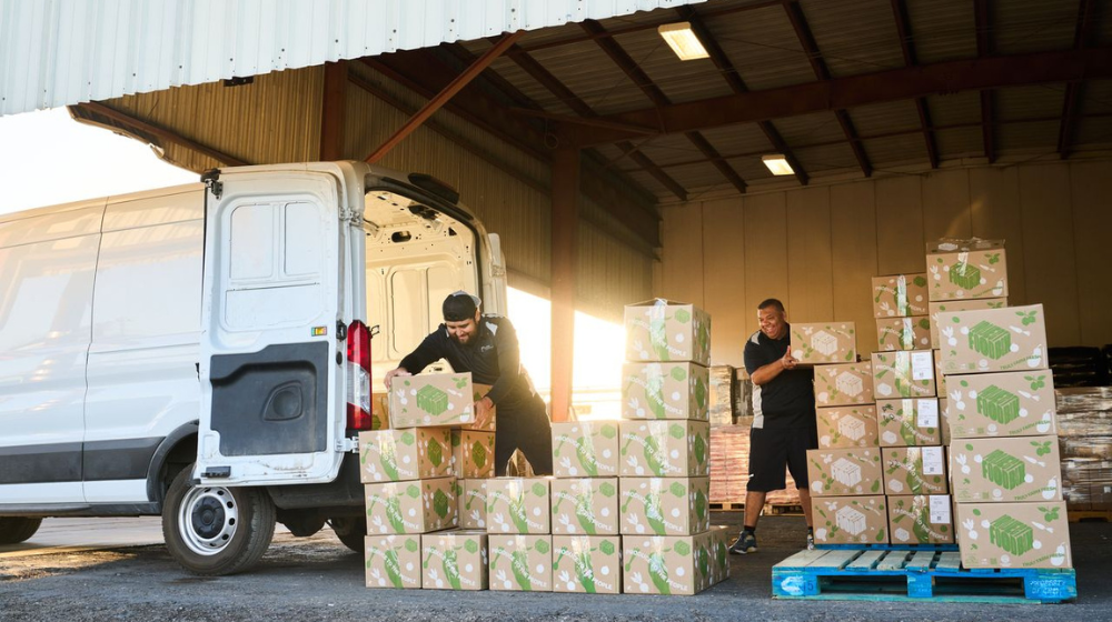 warehouse loading boxes